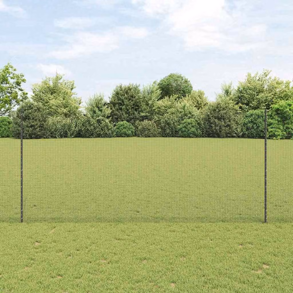 Maison Exclusive - Recinzione con Posto Grigio 1,4 x 10 m Acciaio e PVC