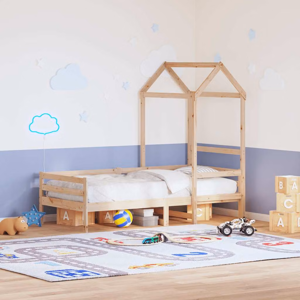 vidaXL Tetto per Letto Bambini in Legno Massello di Pino, L/P/H: 98 x 70 x 176,5 cm