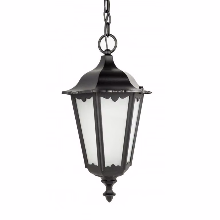 Lampada a sospensione per esterni con diametro di 24 cm 1xE27 nero IP43 SU-MA Retro K 1018/1/D