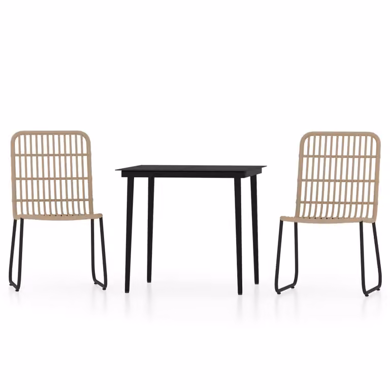 Set Mobili da Pranzo da Giardino 3 pz Rovere