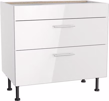 Pensile per piano cottura Optifit Rurik986 LxPxH 90 x 58,4 x 87 cm bianco lucido smontato KFRU UC936-8E+