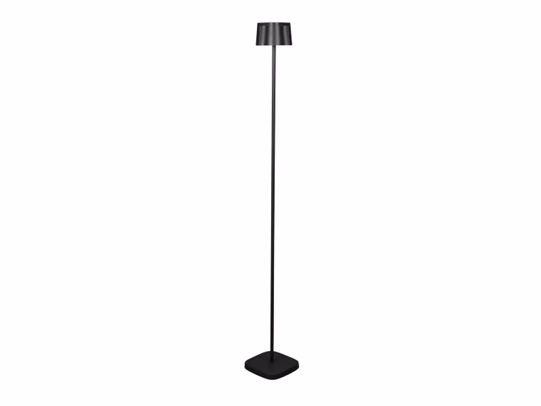 KONSTSMIDE Bella lampada da terra ricaricabile IP54 nero dimmerabile 2700/3000