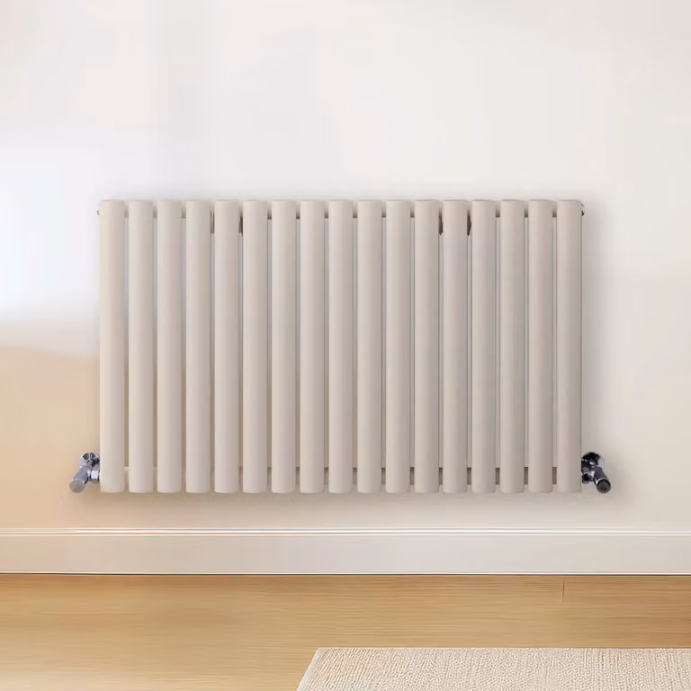 Radiatore di Design Orizzontale Bianco (Pearl Bianco) - 600mm x 1000mm - Pannello Doppio  - Revive
