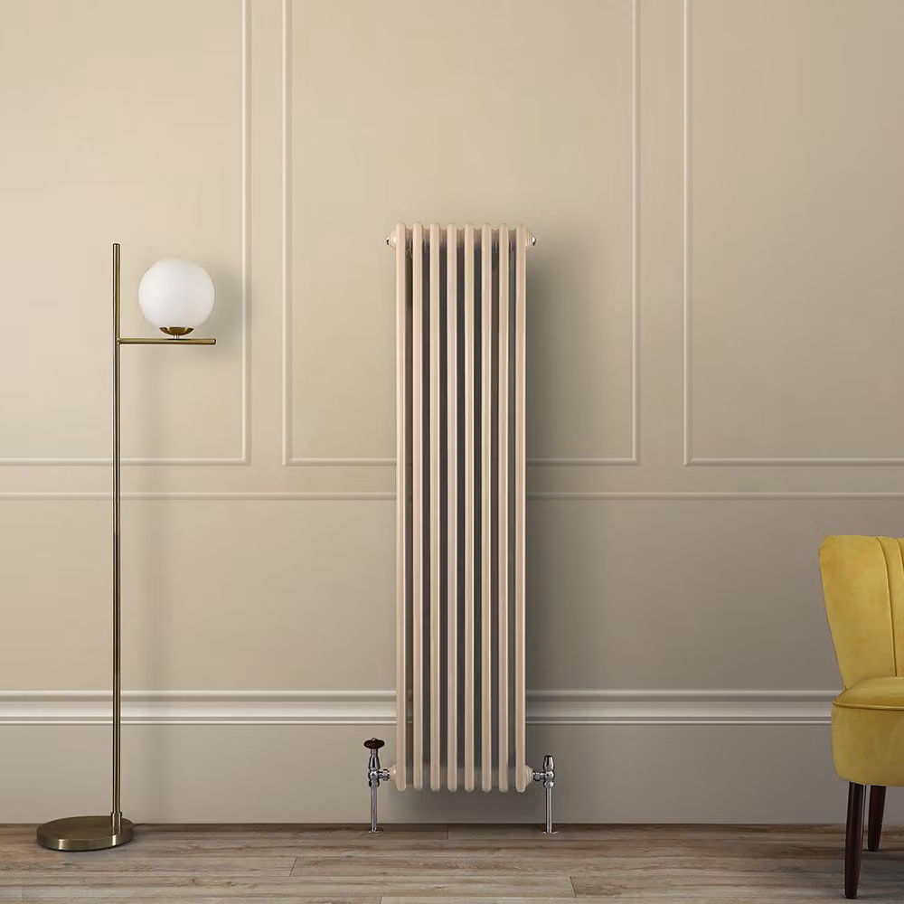 Radiatore Tradizionale Verticale a Doppia Colonna - Marrone (Elk Brown) - 1500mm x 380mm - Regent