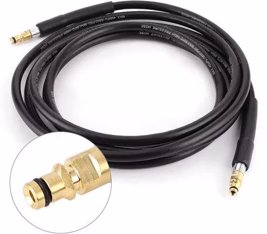 Tubo per idropulitrici elettriche, compatibile con idropulitrici Karcher serie K2, K3, K4, K5, K6, K7. Lunghezza: 8 metri. Tubo di ricambio