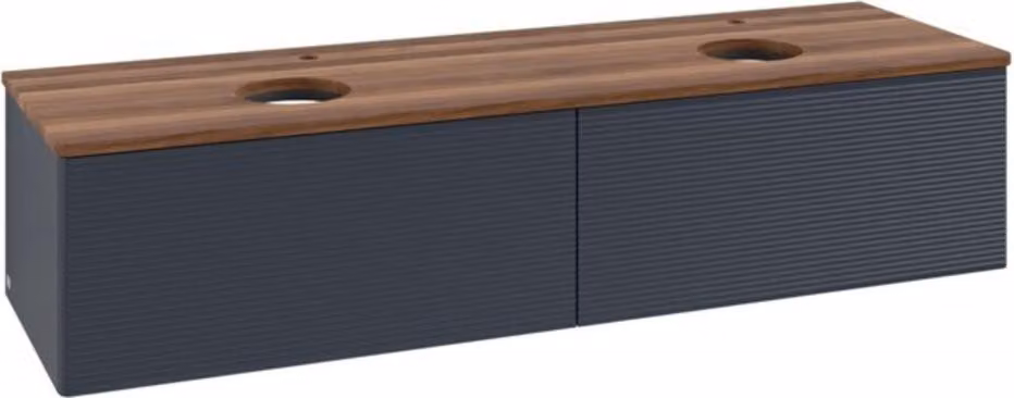 V&B Mobiletto con struttura frontale, con illuminazione Antao 160x50cm, HL, WBP w. wal, md bl. m Lac