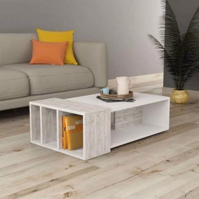 Tavolino da salotto rettangolare EFFEZETA bianco opaco – 1