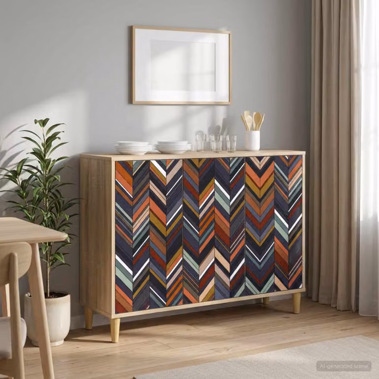 Credenza vidaXL OMMEN in legno ingegnerizzato color Sonoma, L: 102 cm, P: 33 cm, H: 75 cm