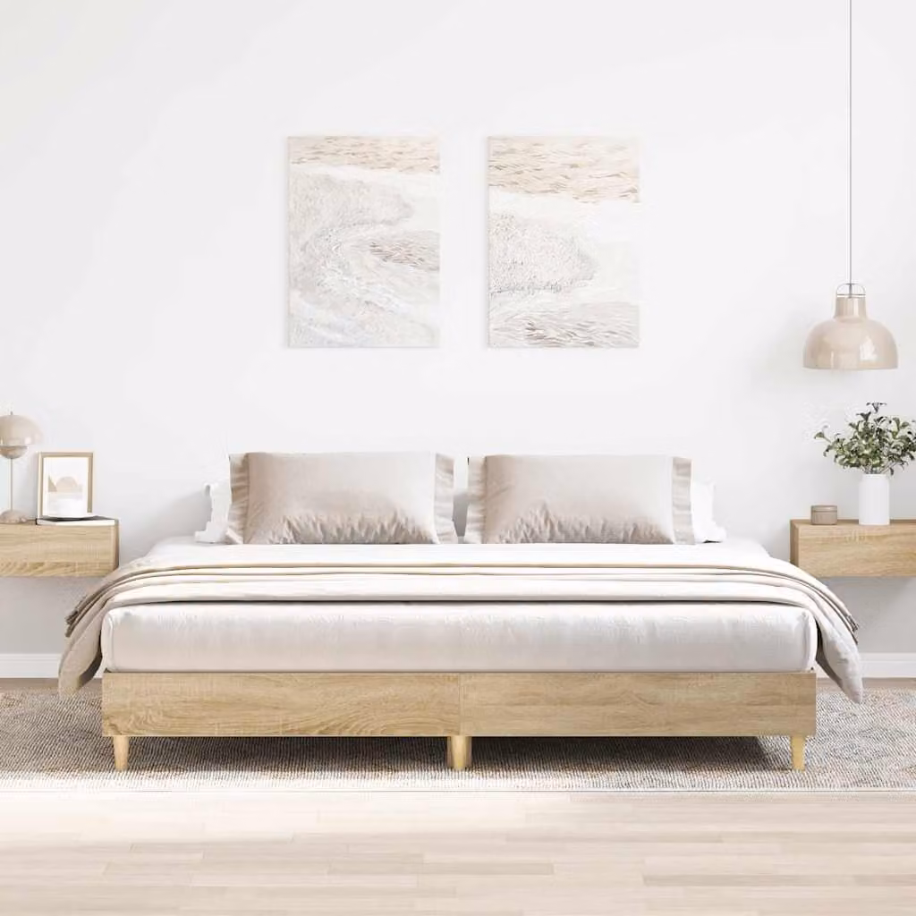 vidaXL Giroletto in Truciolato Rovere Sonoma L: 180 cm, P: 200 cm, H: 203 cm