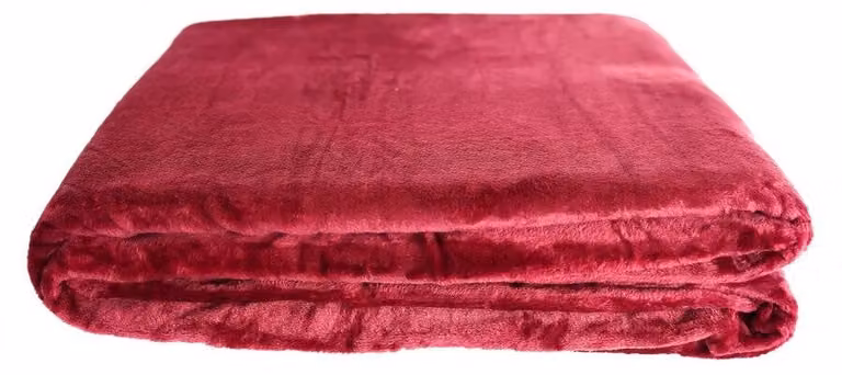 Accogliente coperta 150x200 cm in pile copriletto in poliestere Bordeaux