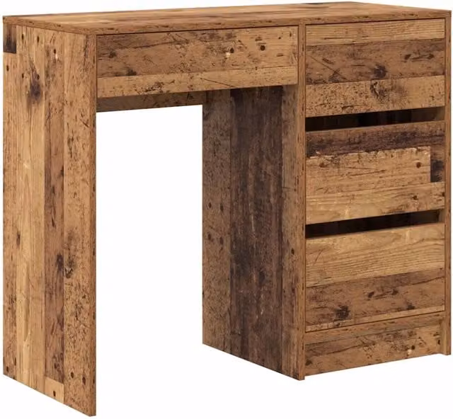 Scrivania moderna per ufficio in legno marrone L: 90 cm, P: 37.5 cm, H: 75 cm