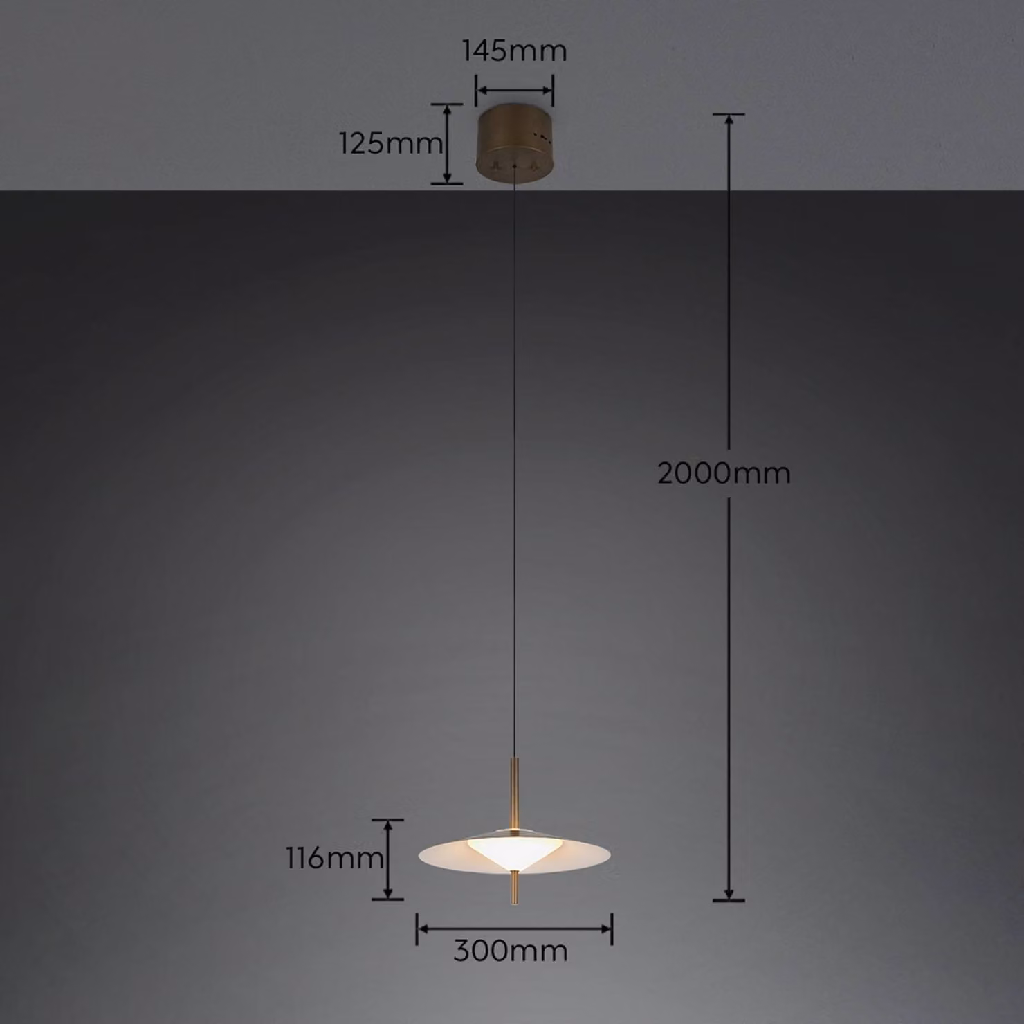 Trio Lighting Lampada a sospensione Amalo, dimmerabile, Alluminio / Grigio / Zincato, Soggiorno / Sala da pranzo, Metallo, Moderno, Lampada a sospensione