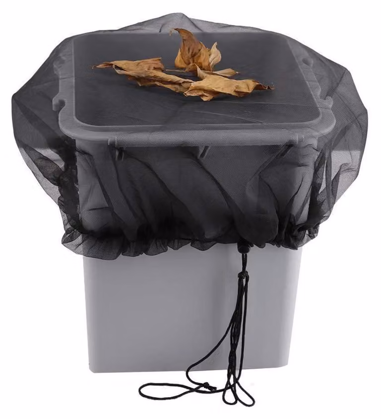 Copertura a rete per bidoni di raccolta dell'acqua piovana, diametro 95 cm, inclusa corda di fissaggio, adatta per bidoni di raccolta dell'acqua piovana con un diametro massimo di 80 cm