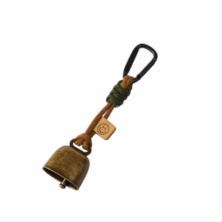 INF Campanella zaino metallo bronzo 15cm x 3.5cm x 3.5cm per sentieri