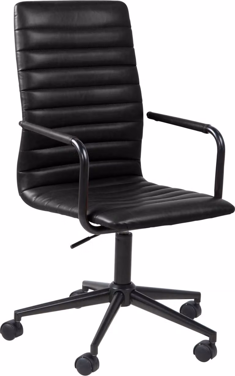 Sedia da ufficio Winslow in Pelle fintaPoliuretanonera.