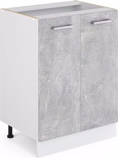 Mobiletto base cucina Vicco R-Line Calcestruzzo e Bianco L: 60 cm