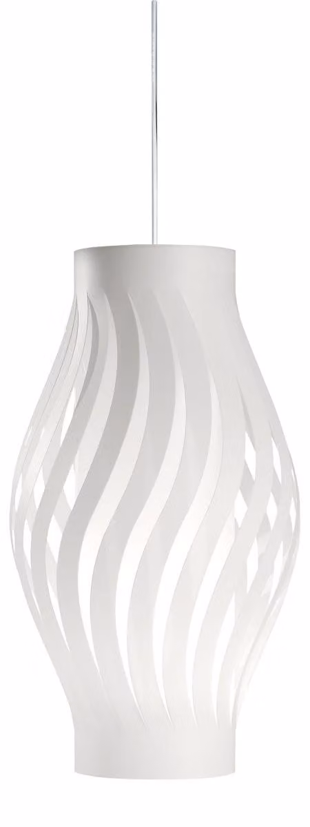 Sospensione Moderna Helios Polilux ® Bianco 1 Luce E27 H61Cm