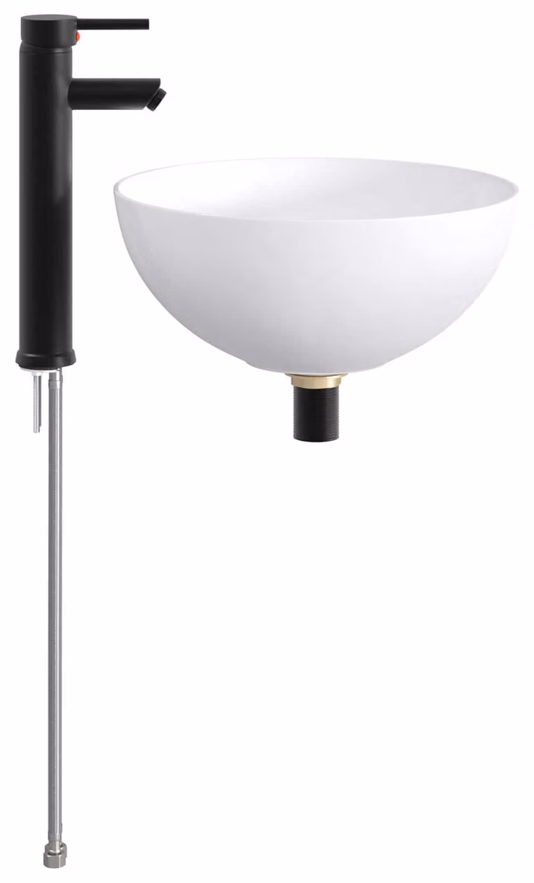 Lavabo da bagno Nero Opaco 35,5 x 35,5 x 14,5 cm Metallo
