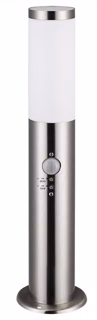 Palo Luminoso da Esterno monzana® in Acciaio Inossidabile con Sensore di Movimento e Grado di Protezione IP44