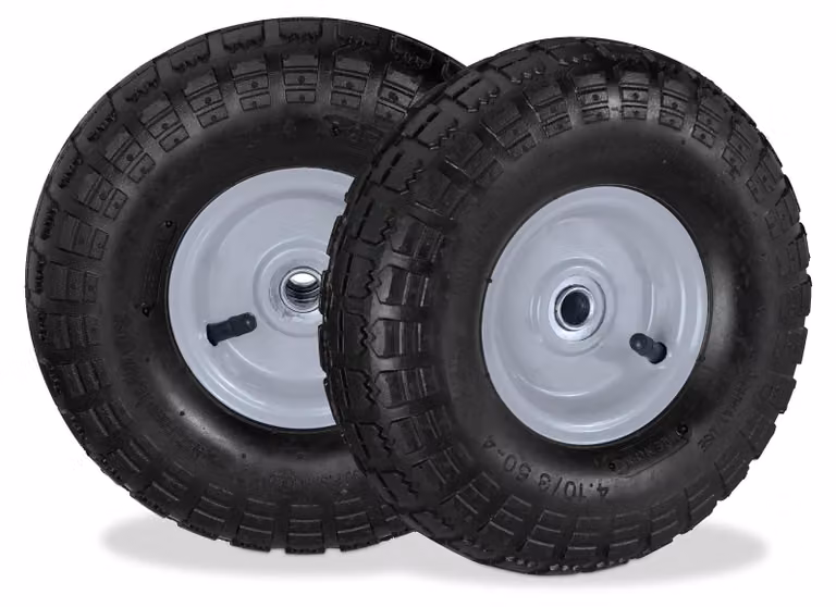 Set di 2 ruote pneumatiche per carrelli manuali