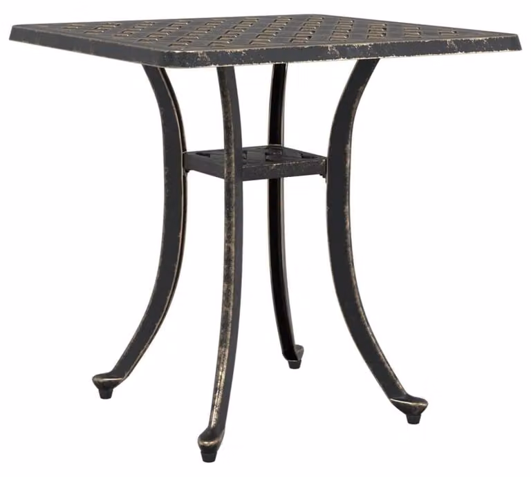 Tavolo da giardino in alluminio, adatto sia per interni che per esterni, dimensioni 53x53 cm