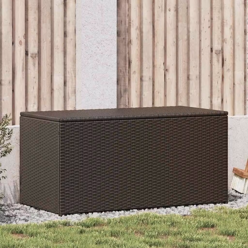 Contenitore portaoggetti in rattan sintetico per esterni, con sacca interna impermeabile