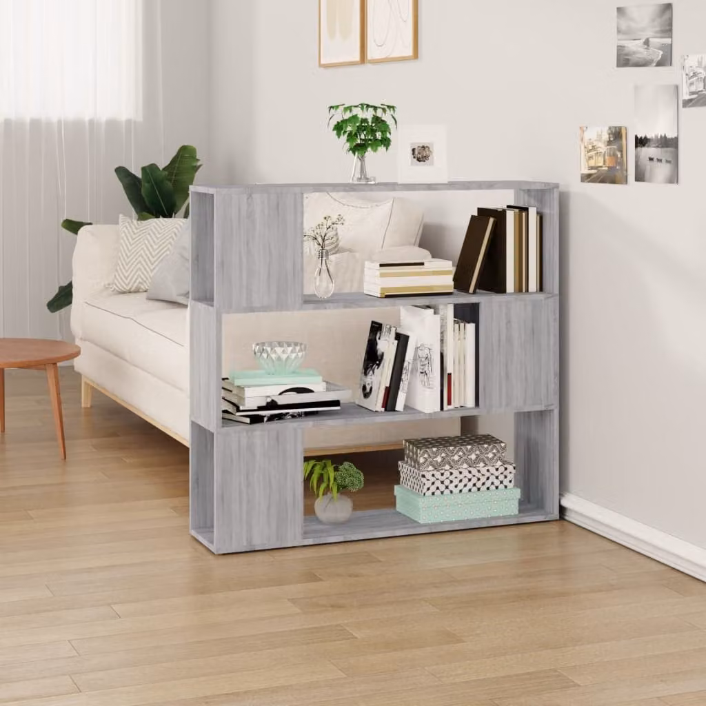 Libreria/Divisorio vidaXL Grigio Sonoma L 100 cm x P 24 cm x H 94 cm
