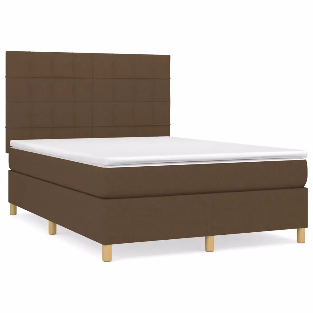 Letto Ibrido con Giroletto a Molle e Materasso vidaXL, Marrone e Bianco, L/P/H: 140 x 200 x 128 cm – 2