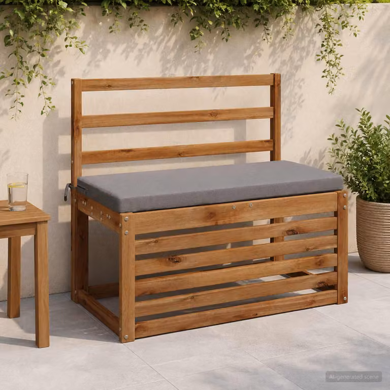 Set di 2 cuscini per panchina vidaXL SOEST grigi in poliestere con rivestimento rimovibile e resistente ai raggi UV
