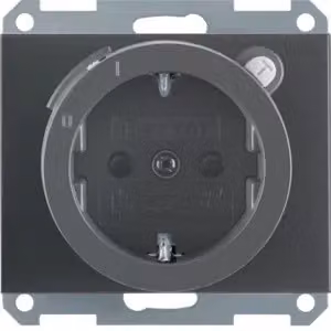 Berker 47087006 Presa SCHUKO con interruttore differenziale, antracite opaco, Berker K.1