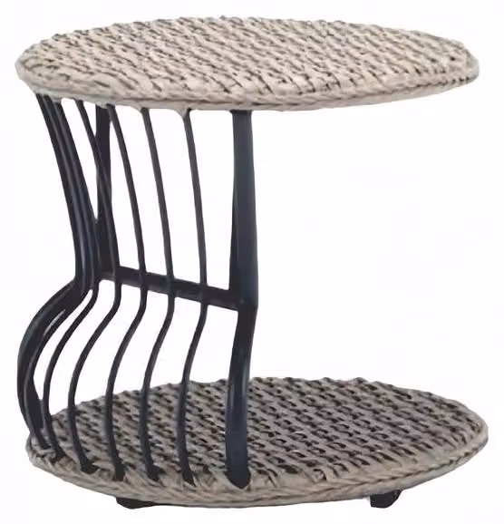 Couchtisch Hochwertig Grau Luxus Möbel Patio Design Rattan Rund Modern Möbel