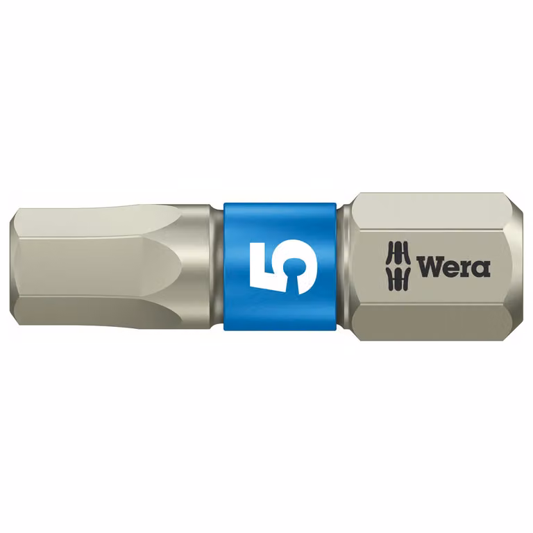Punta da 1/4" DIN 3126 C6,3 esagonale 5,0 x 25 mm in acciaio inossidabile Wera | 4013288111241