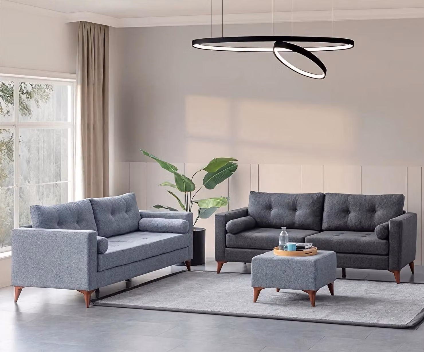 Moderne, vielseitige Sofagarnitur in stilvollem Design