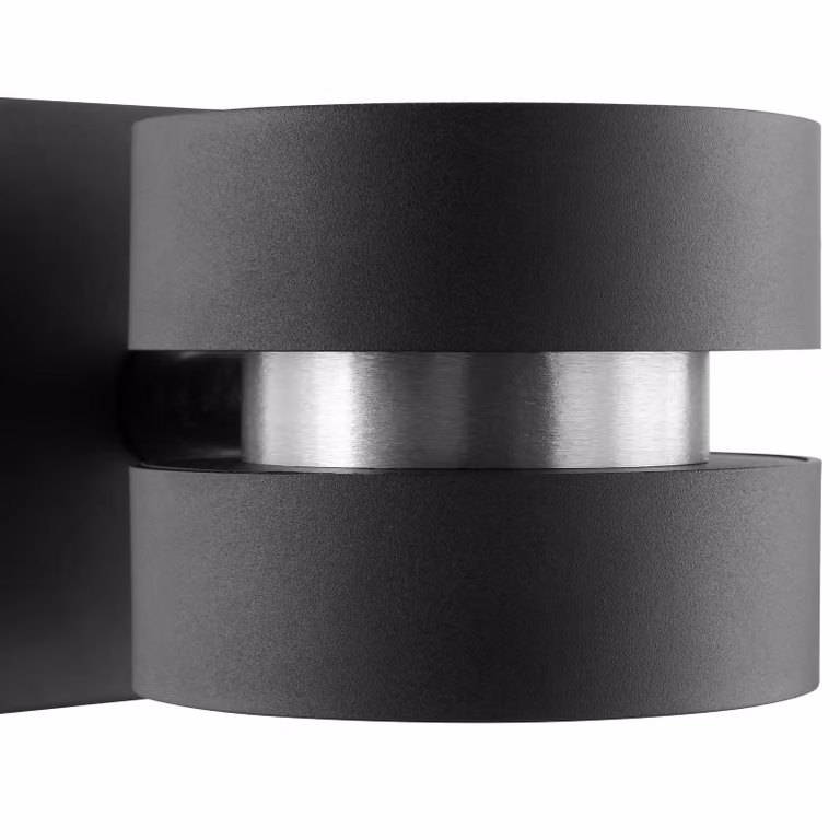 Brilliant Applique da parete a LED Glow-Sphere, dimmerabile, Nero, Soggiorno / Sala da pranzo, Alluminio, Moderno, Applique a LED
