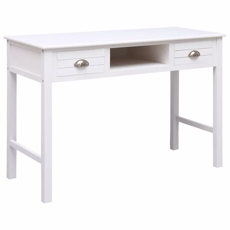 Scrivania The Living Store Bianco 110×45×76 cm Legno