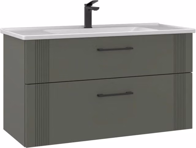 Mobile lavabo "Bari 100 v2" - 100 x 45 x 55 cm - Verde opaco