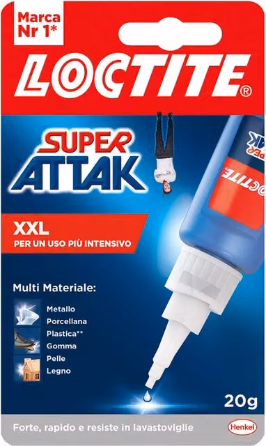 Loctite Super Attak Professional colla cianoacrilica liquida, confezione da 12 pezzi da 20 g ciascuno