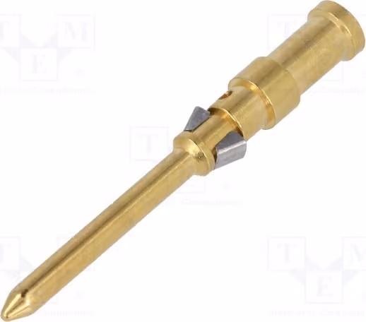 1 connettore placcato in nichel, connettore maschio, sezione 0,75 mm², 10A, tipo D, spessore placcatura 2 µm, codice prodotto 09150006125, HARTING