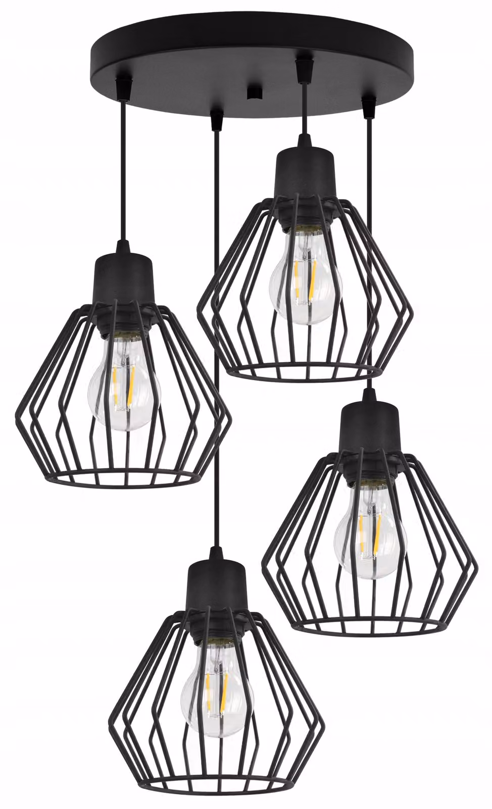 Lampada a sospensione, lampadario da soffitto, paralume in filo metallico, LED