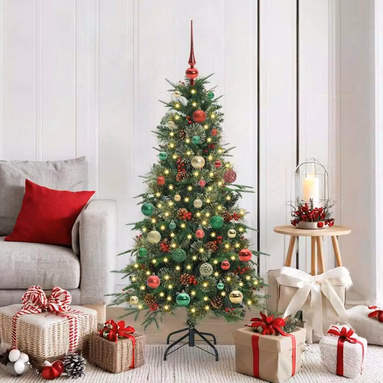 Maison Exclusive - Albero di Natale artificiale pieghevole, verde, 150 cm, in PE e PVC