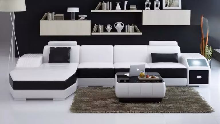 Wohnzimmer Ledersofa Ledercouch Couch Garnituren Sofa Couchtisch Wohnlandschaft