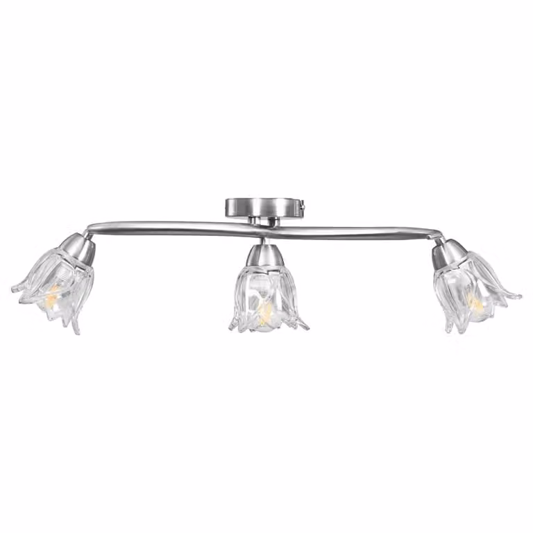 vidaXL Plafoniera con paralume in vetro per 3 lampadine E14
