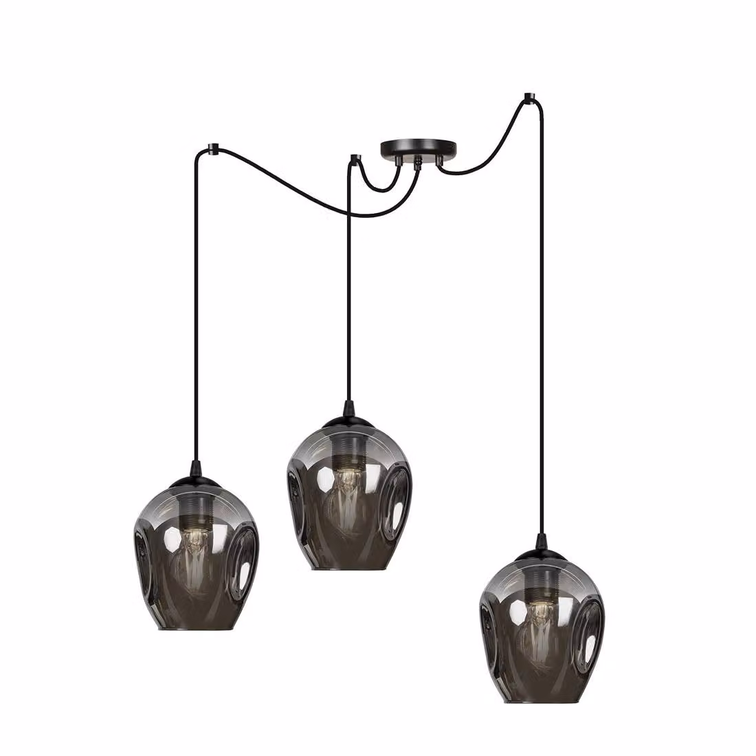 Lampadario Emibig 3xE27 60W LEVEL 3 BL/GRAFITE 757/3