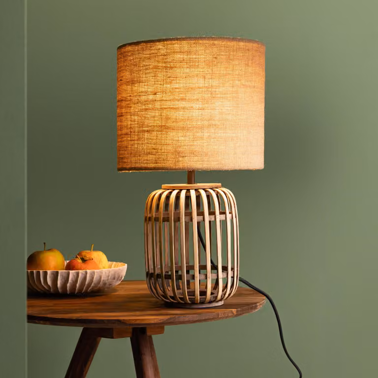 lampada da tavolo decorativa - lampada da tavolo in stile naturale con interruttore