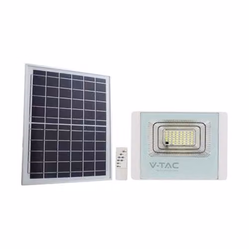 V-TAC Faro LED con Telecomando e Pannello Solare 20W Colore Bianco 6400K IP65