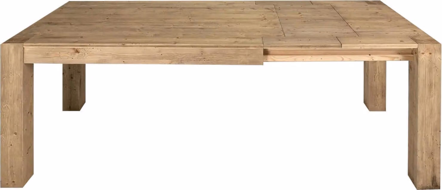 Milani Home - tavolo da pranzo allungabile 160-210-260 x 90 cm, legno abete naturale