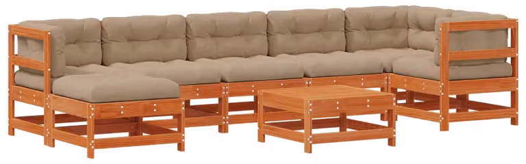 Set Lounge da Giardino 8 pcs Marrone Cerato