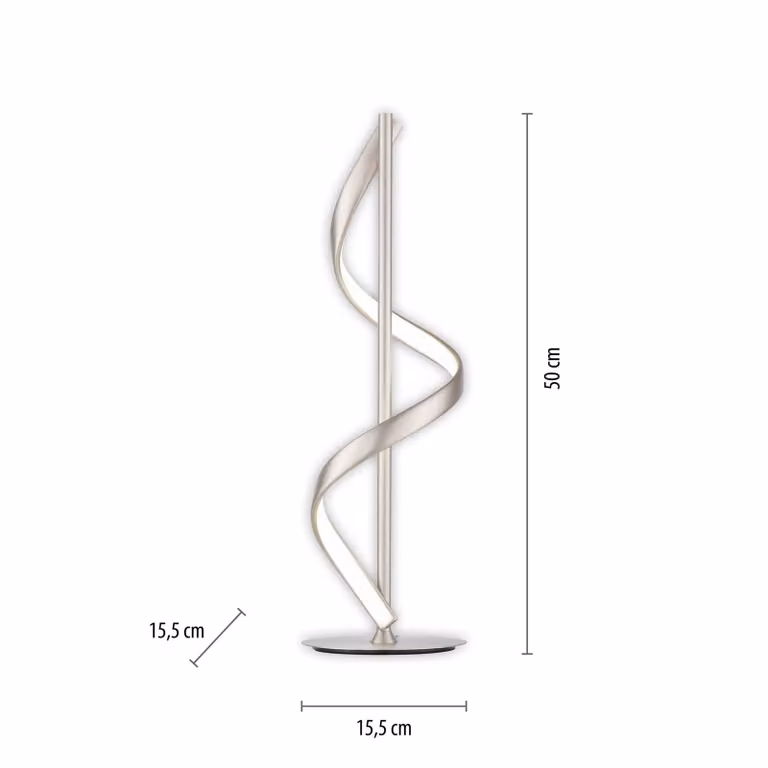 Q-Smart-Home Paul Neuhaus Q-Swing lampada da tavolo LED acciaio Q-Swing, dimmerabile, Alluminio / Grigio / Zincato, Soggiorno / Sala da pranzo, Alluminio, Moderno