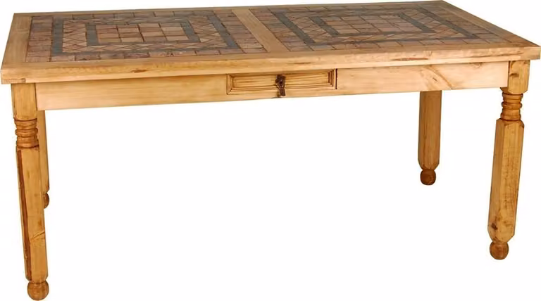 MiaMöbel tavolo da pranzo Messico 170x90 cm stile country legno massiccio pino miele