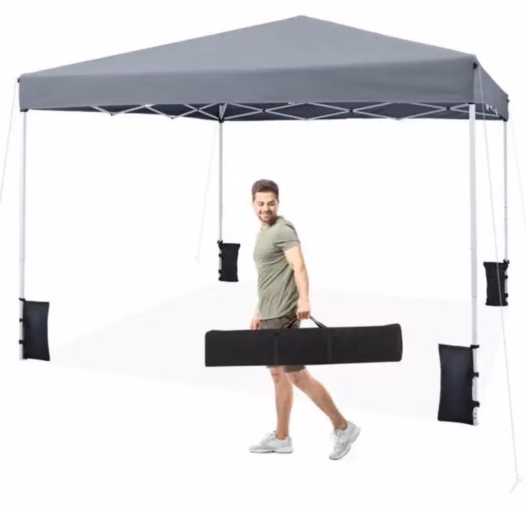 Gazebo pieghevole 3 x 3 metri, completo di borsa per il trasporto e picchetti